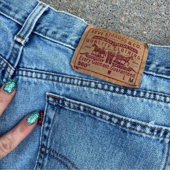 Vintage Y2K Levi’s 560 loose fit straight leg women’s jeans 16 Mis M - Picture 5 of 8